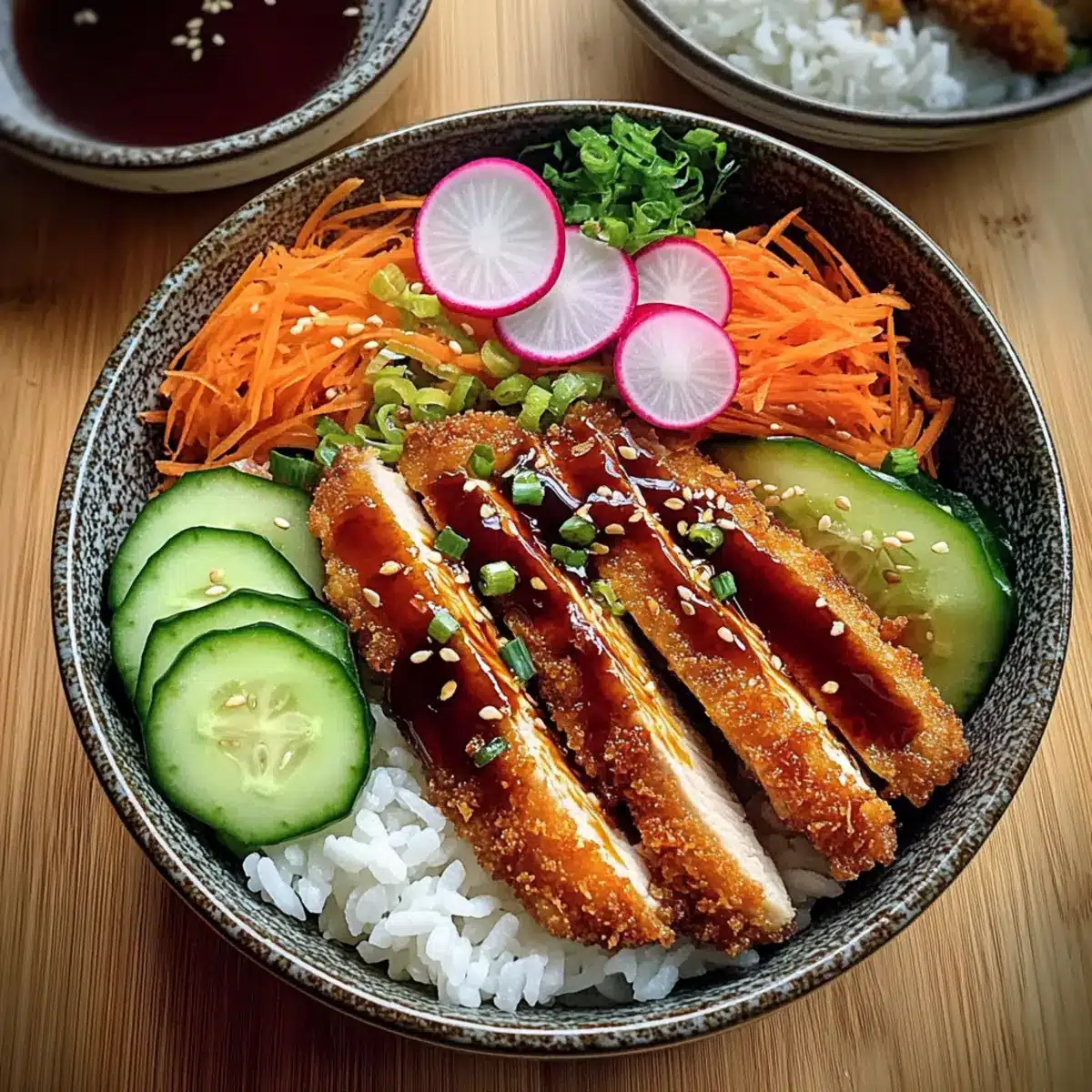 Japanese Katsu Bowls with Tonkatsu Sauce