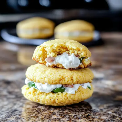 Jalapeno Cornbread Whoopie Pies with Bacon Goat Cheese