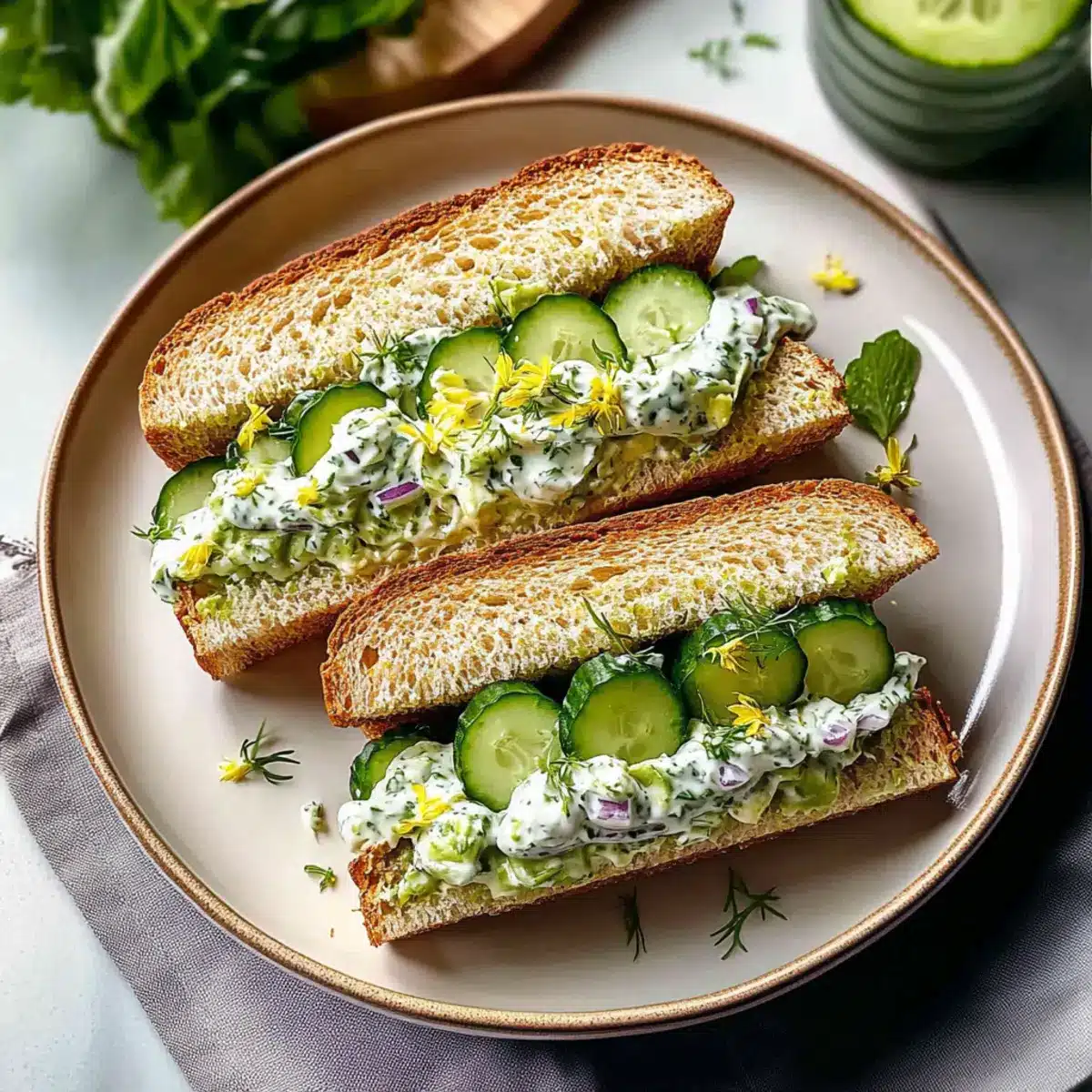 Cucumber Salad Sandwiches