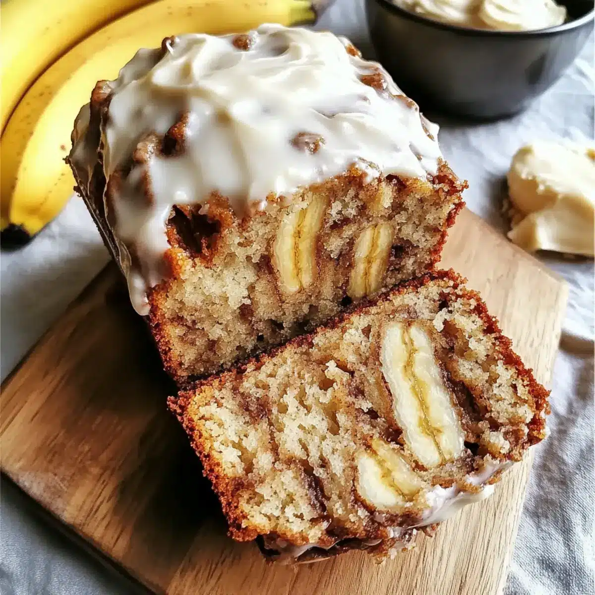 Cinnamon Roll Banana Bread