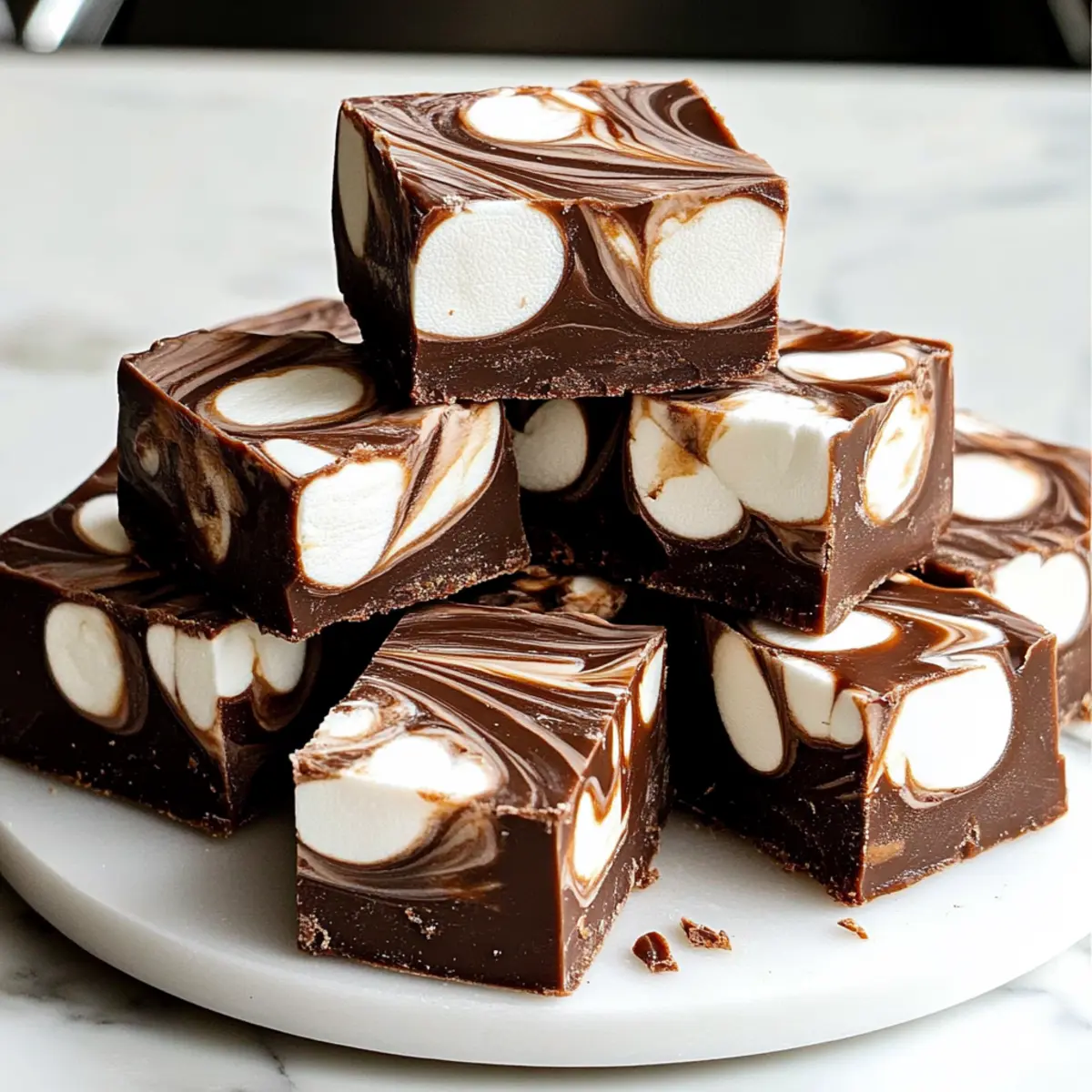 Marshmallow Swirl Fudge