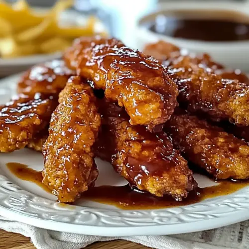 Honey bbq chicken strips