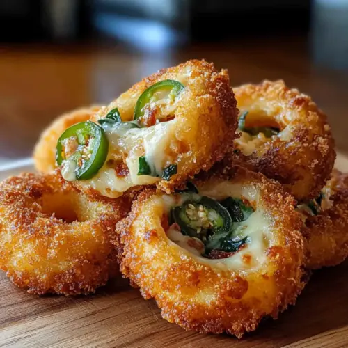 Jalapeño Popper Stuffed Onion Rings