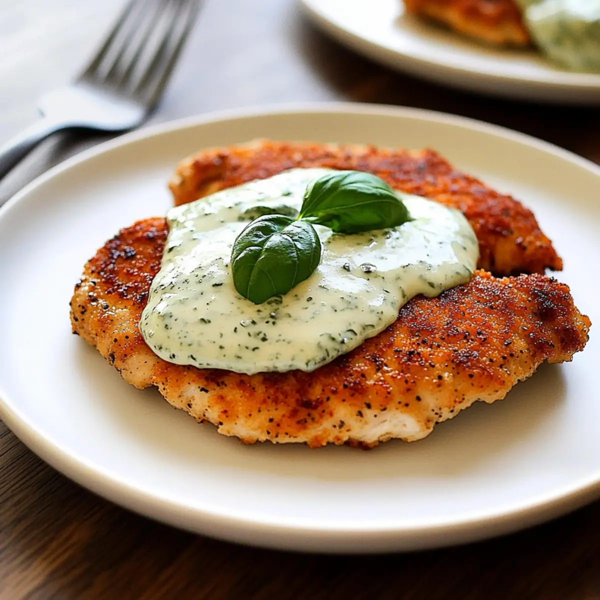 Chicken in Basil Cream Sauce