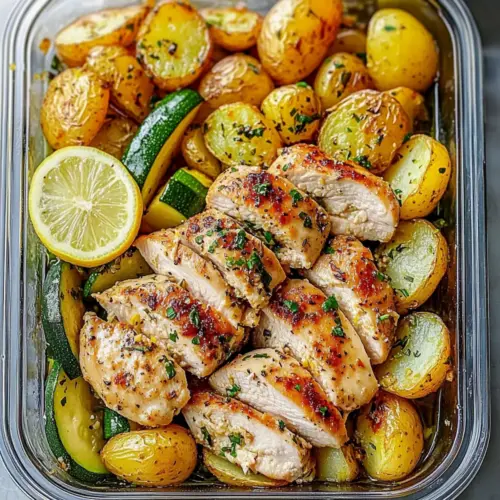 Lemon Garlic Chicken Meal Prep Bowls