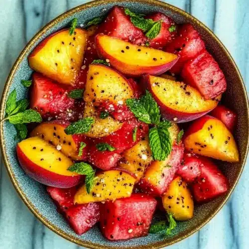 Summer Peach Watermelon Salad