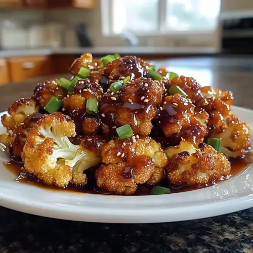 Sticky Honey Garlic Cauliflower