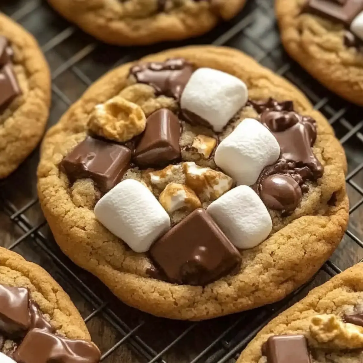 Sourdough S’mores Cookies with Marshmallows and Brown Butter