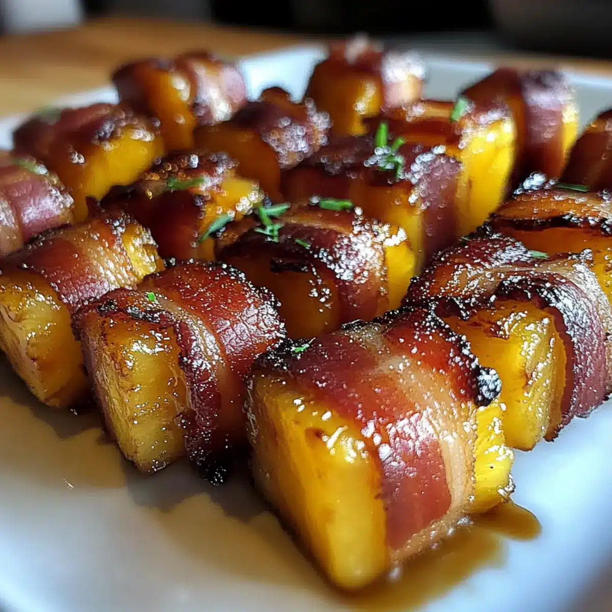 Bacon-Wrapped Pineapple Bites
