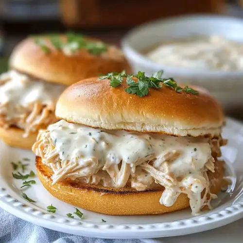 Chicken Alfredo Sloppy Joes