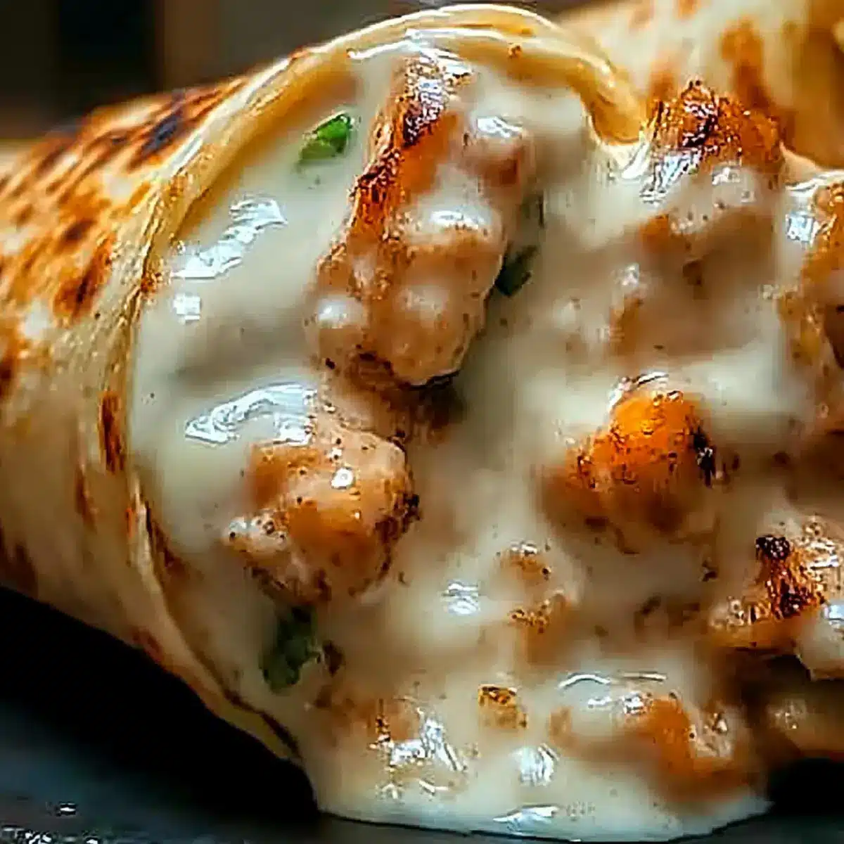 Cheesy Garlic Chicken Wraps