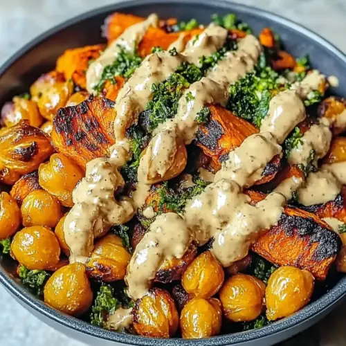 One-Pan Roasted Carrot and Chickpea Bowl