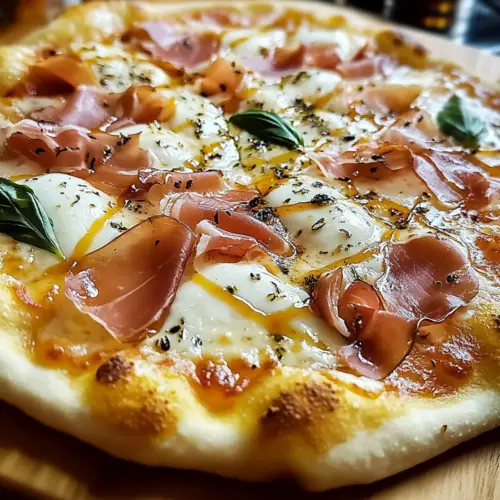 White Pizza with Prosciutto & Hot Honey