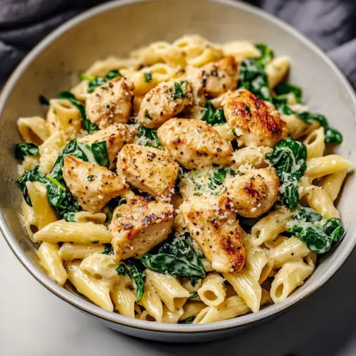 Healthy Garlic Parmesan Chicken Pasta
