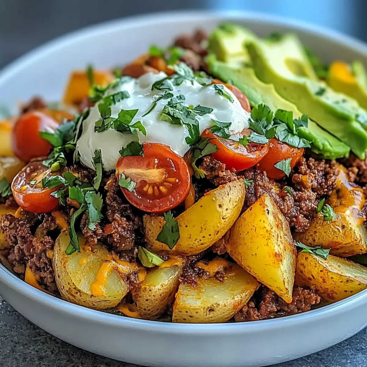 Loaded Potato Taco Bowl