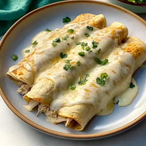 White Rotisserie Chicken Enchiladas