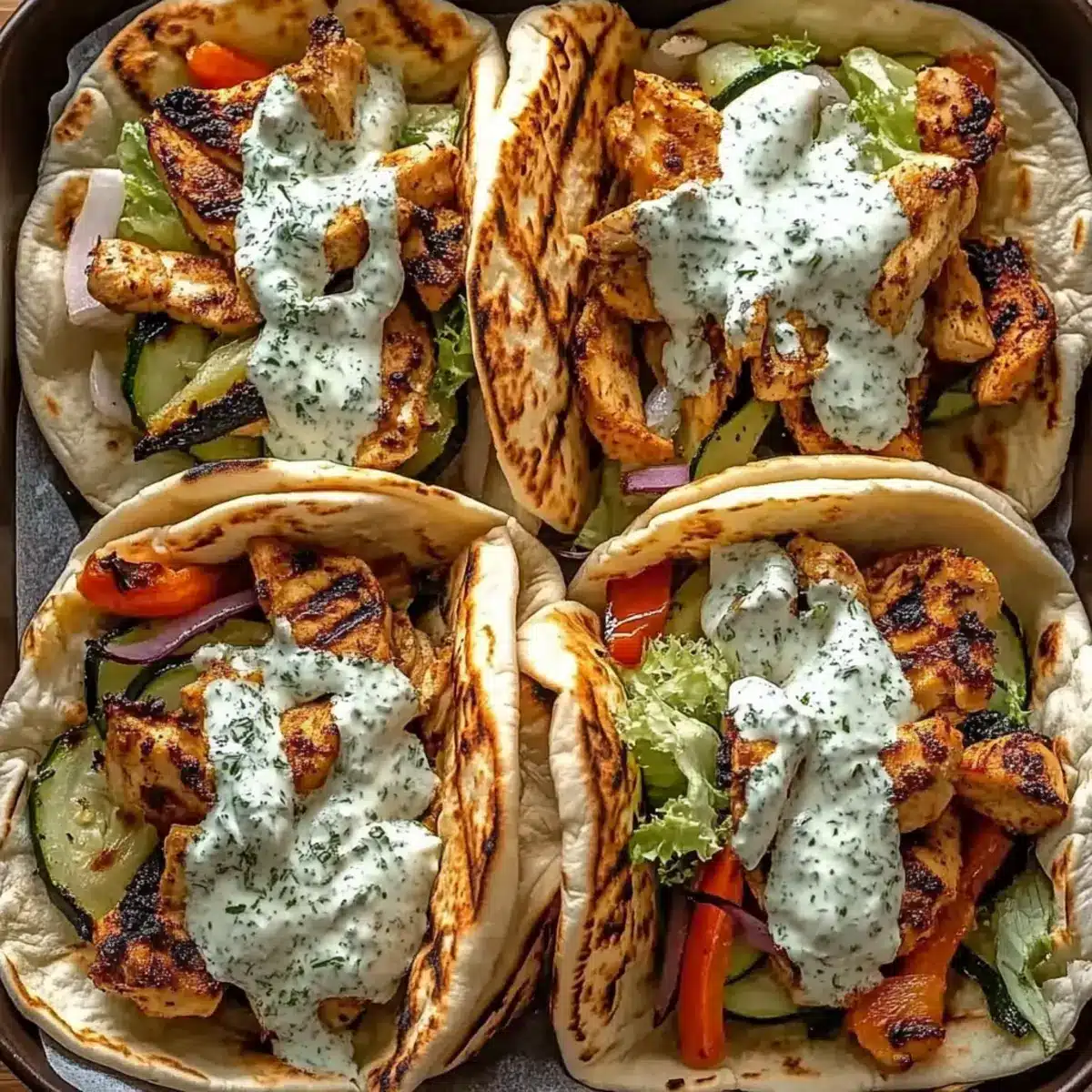 Sheet Pan Chicken Pitas with Herby Ranch