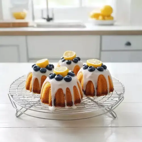 Mini Blueberry Lemon Bundt Cakes