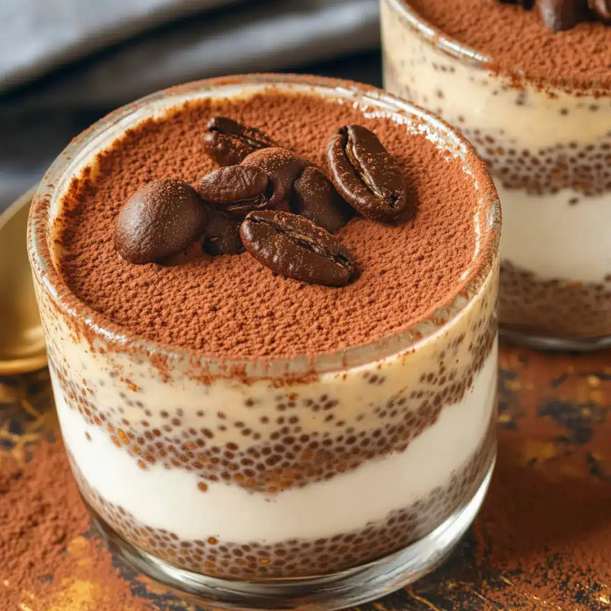Tiramisu Chia Pudding With Greek Yogurt