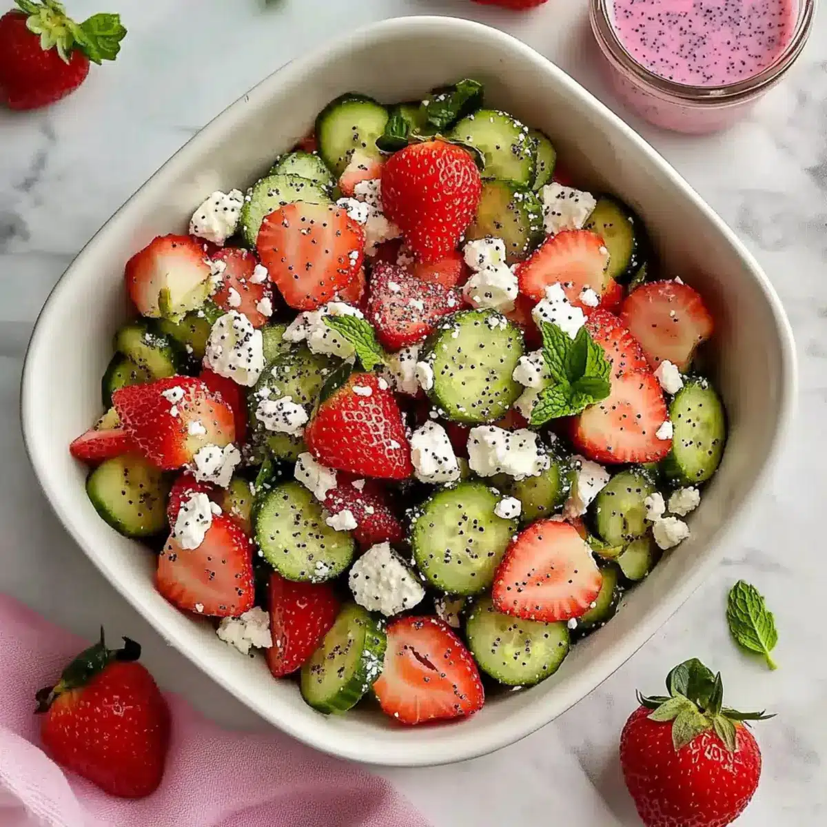 Strawberry Cucumber Salad with Feta