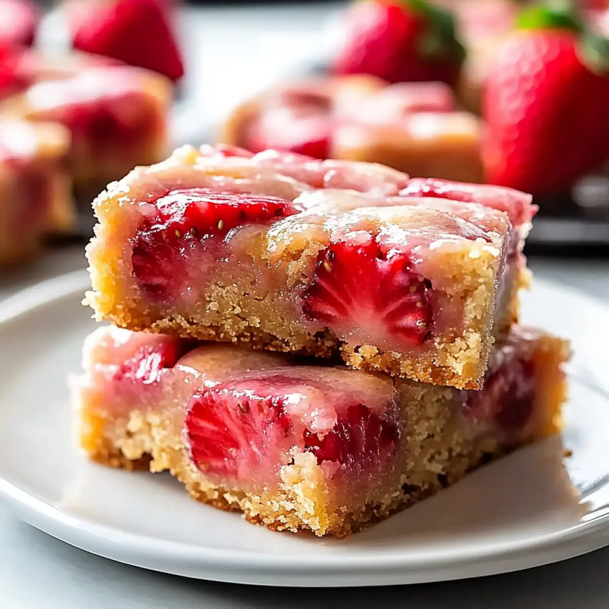 Strawberry Lemon Blondies