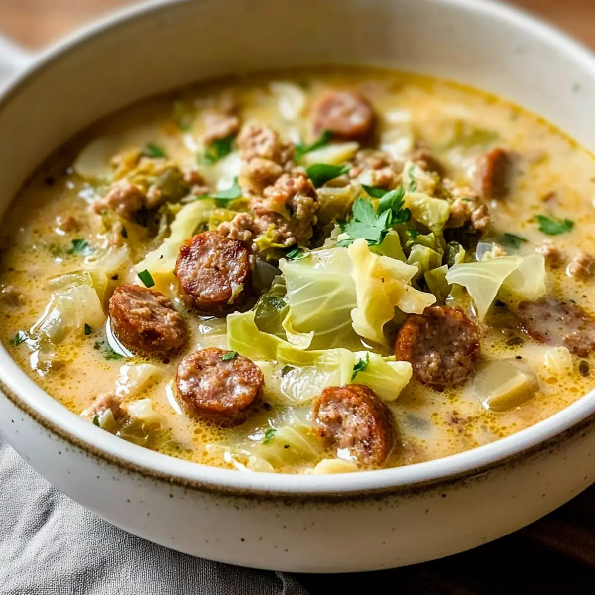 Sausage & Cabbage Soup