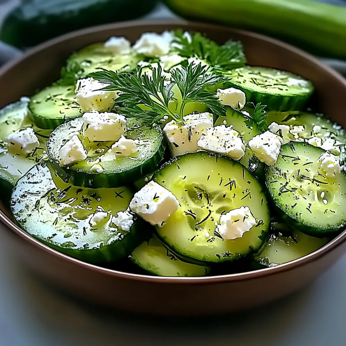 Cucumber feta salad