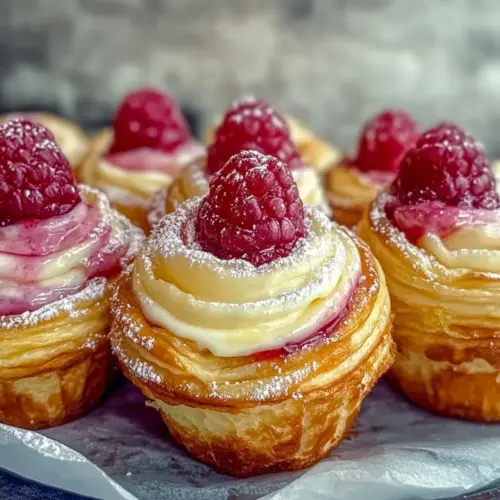Raspberry Cream Cheese Cruffins