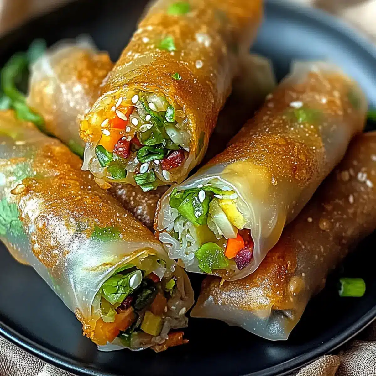 Crispy Rice Paper Spring Rolls