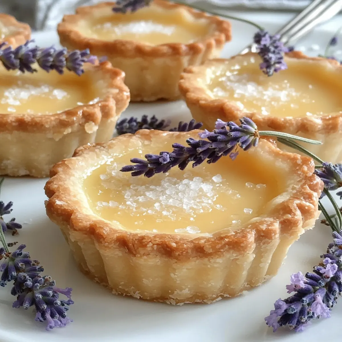 Mini Salted Honey Lavender Pies