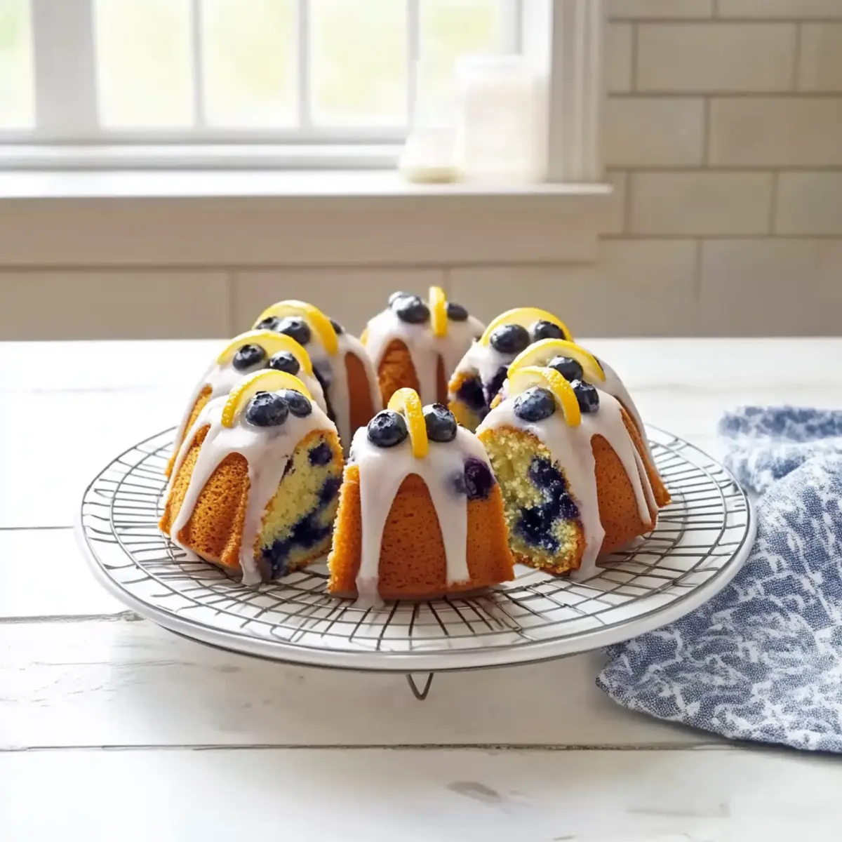 Mini Blueberry Lemon Bundt Cakes