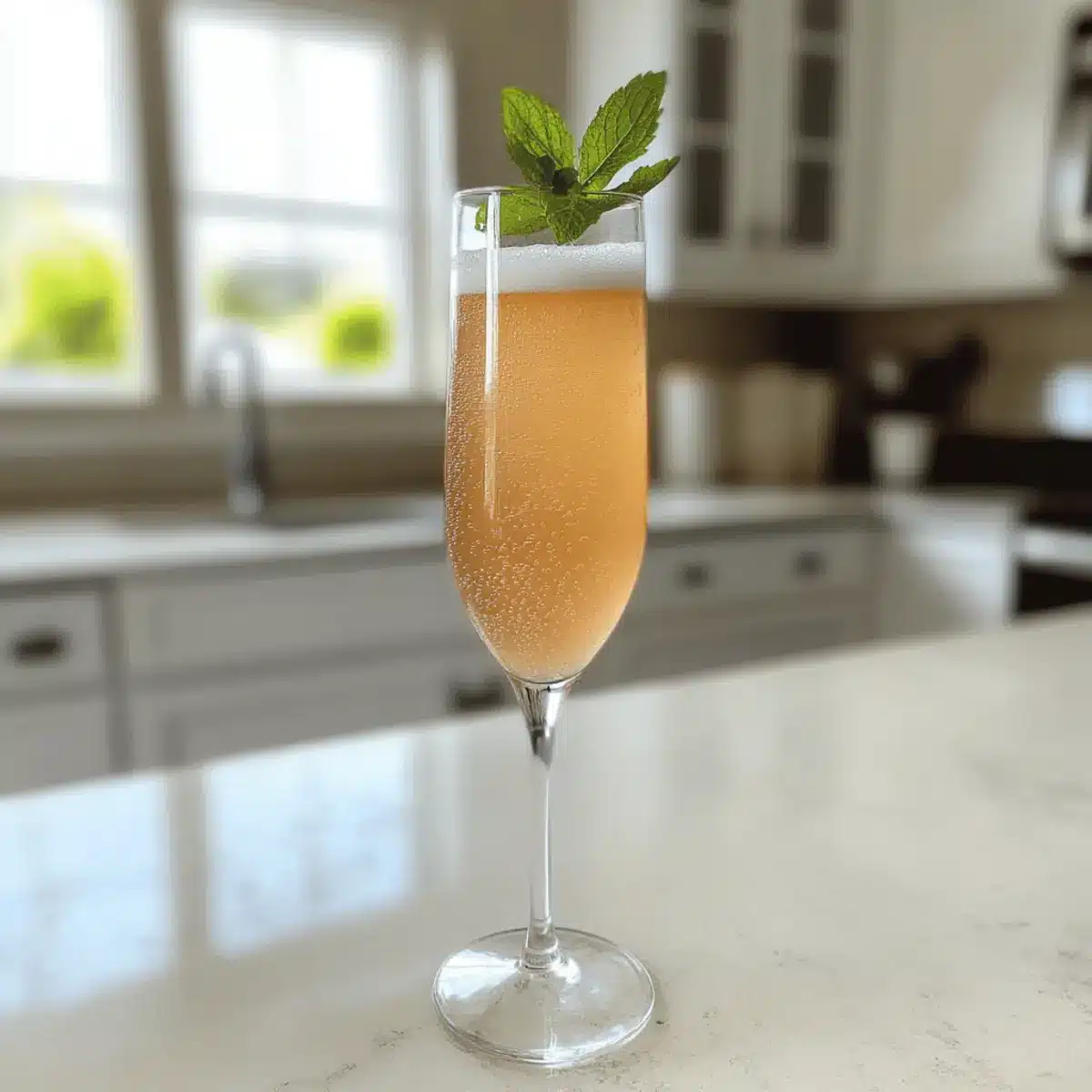 Peach Bellini Mocktail