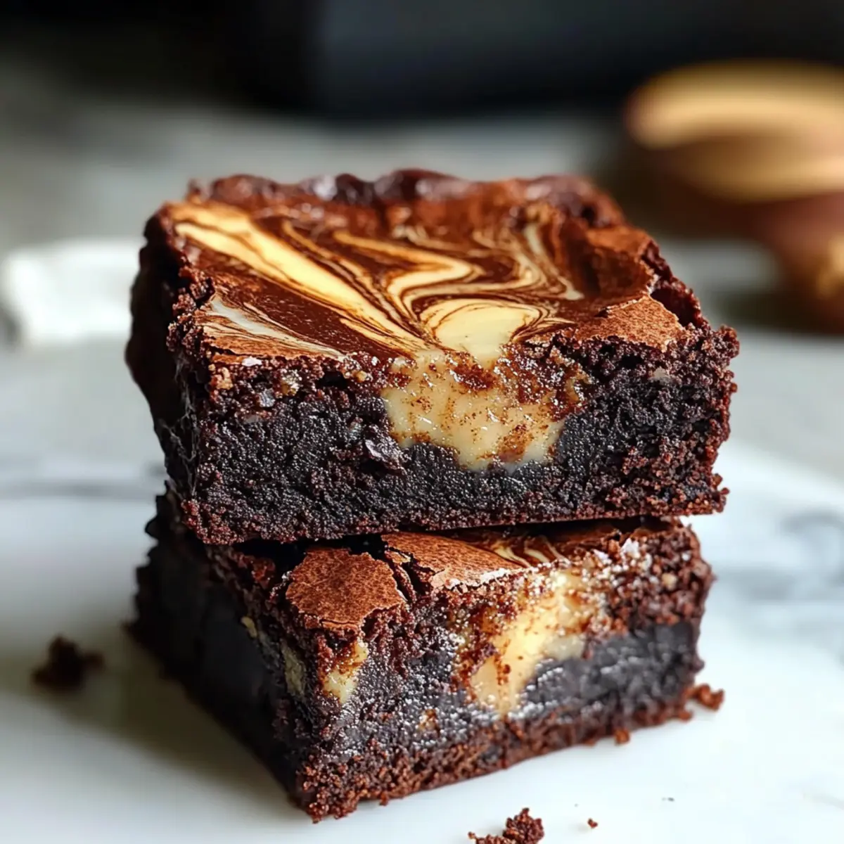 Vietnamese Coffee Brownies with Condensed Milk Swirl