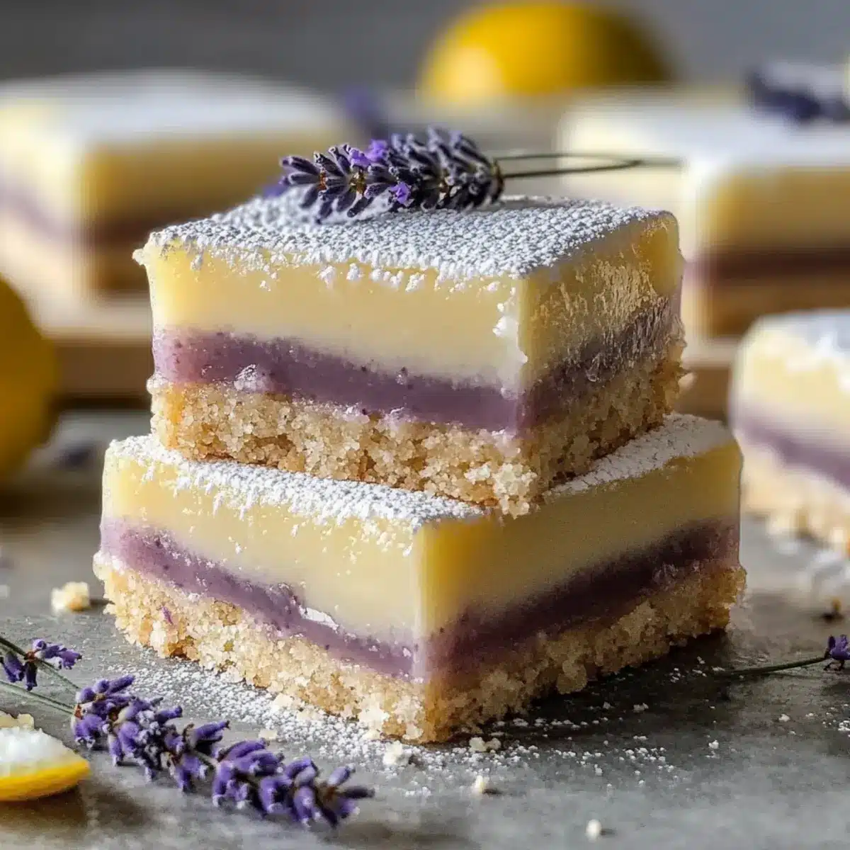 Lavender Lemon Cream Bars