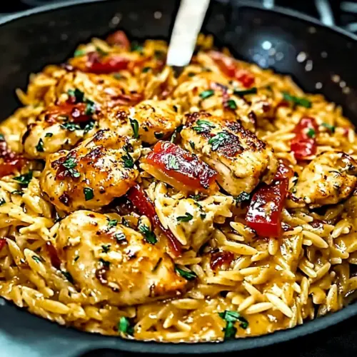 One Pot Cajun Chicken Alfredo Orzo