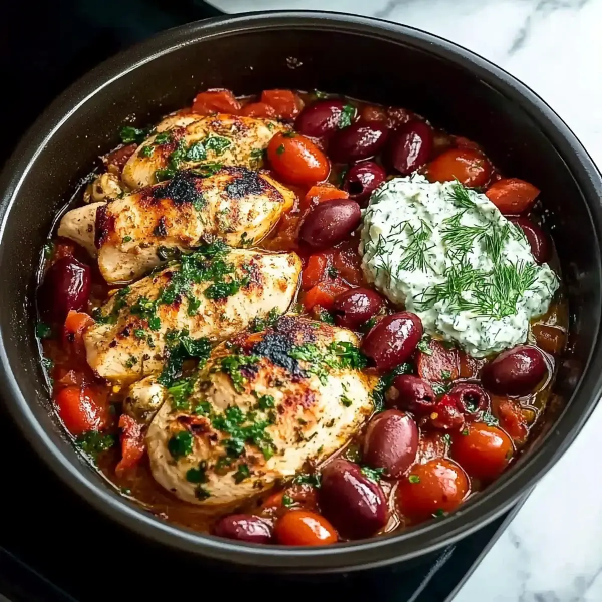 low Cooker Mediterranean Chicken