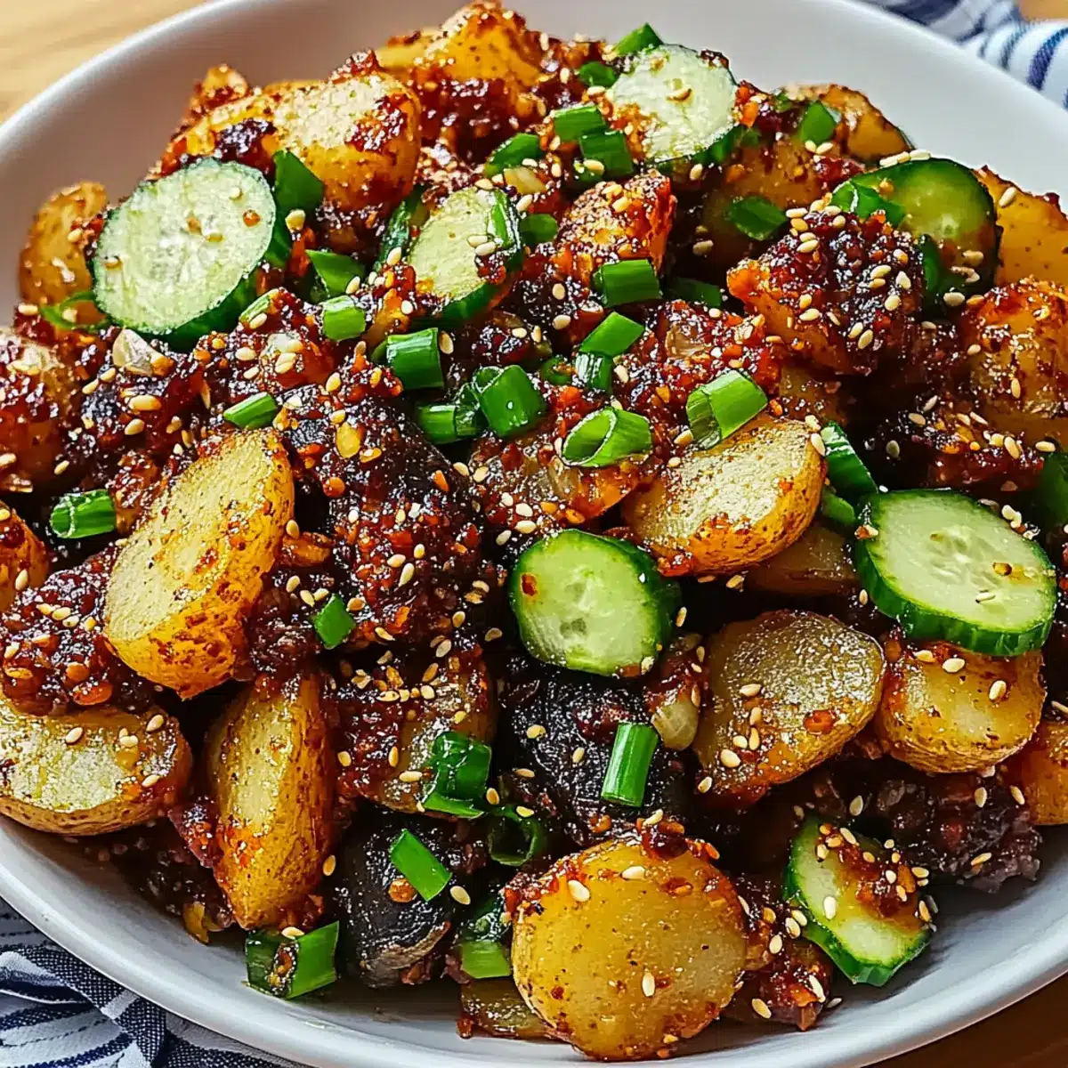 Crispy Gochujang Potato Salad