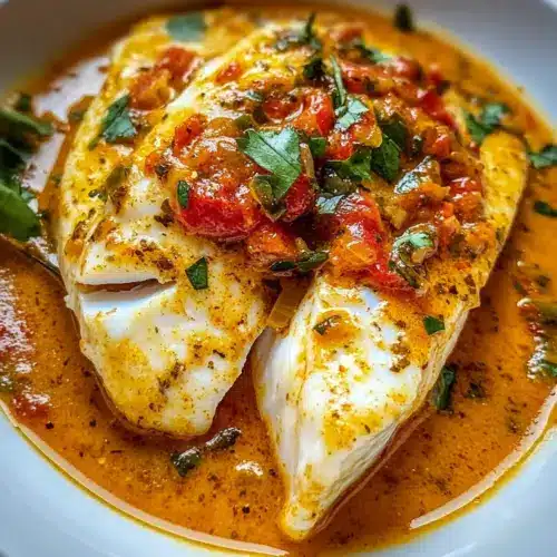 Tilapia in Roasted Pepper Sauce