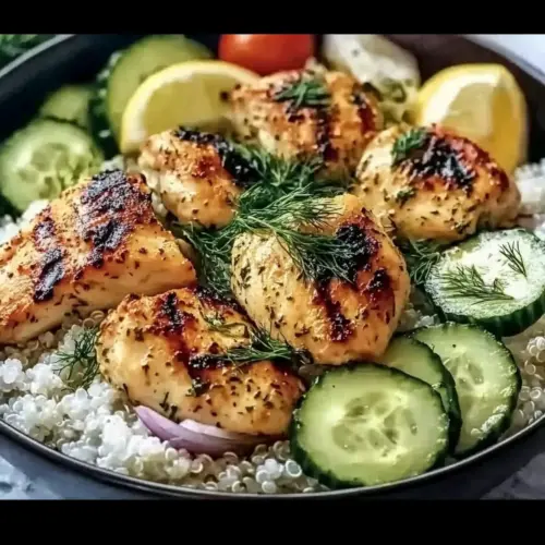 Mediterranean Lemon Dill Chicken Bowls