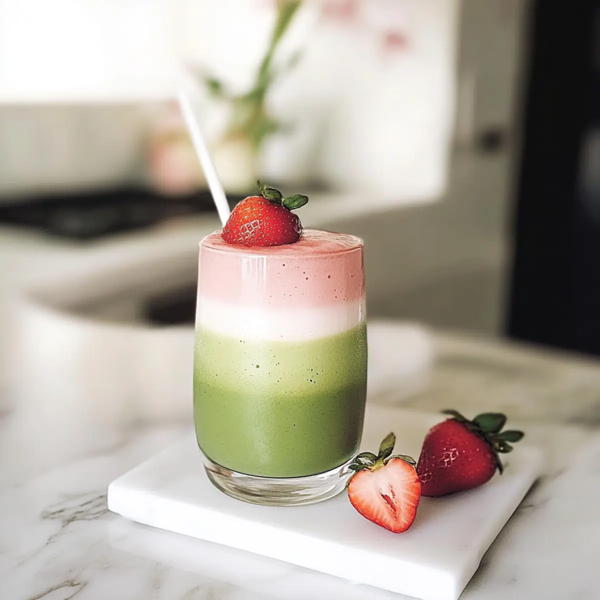 Strawberry Matcha Latte