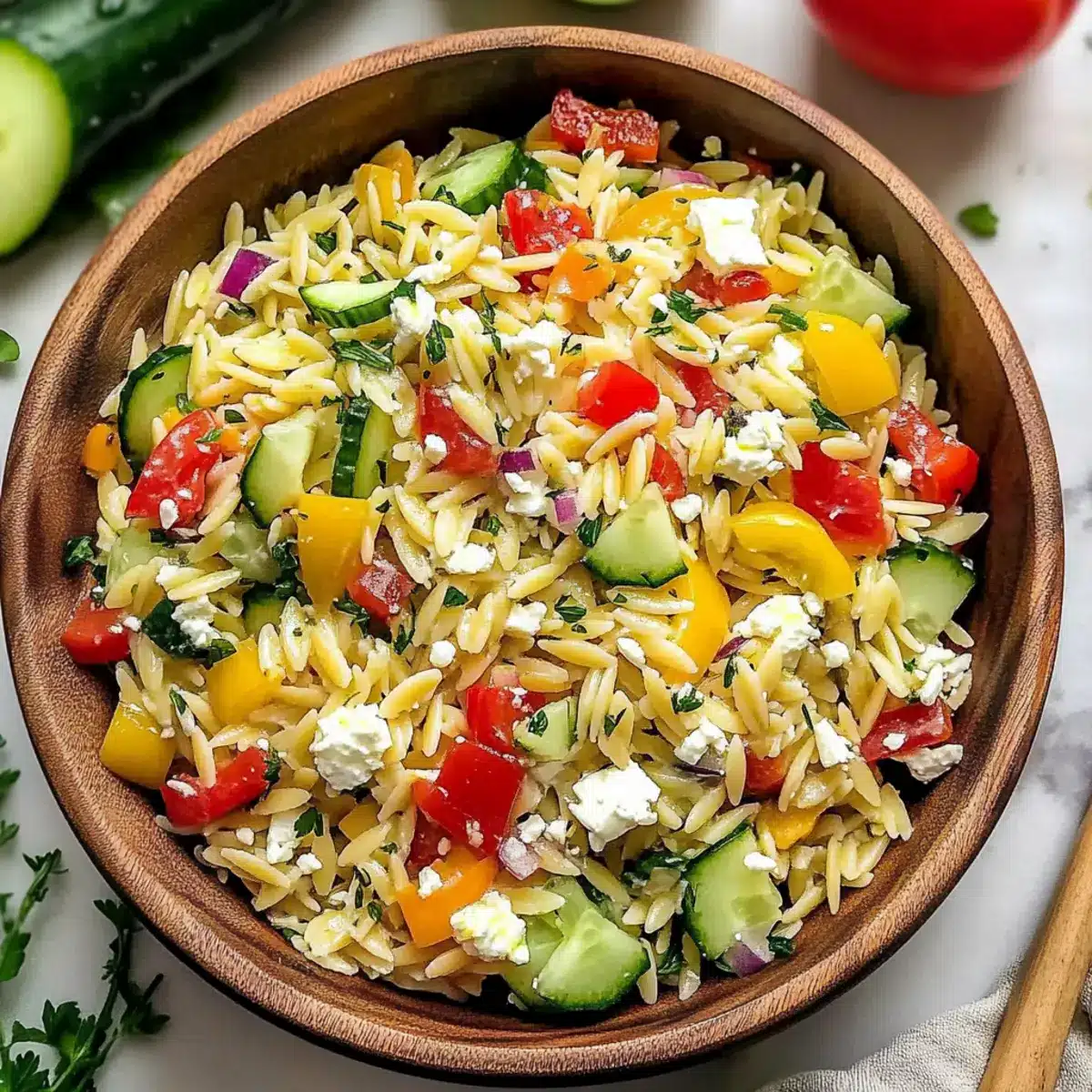 Lemon Orzo Salad With Feta