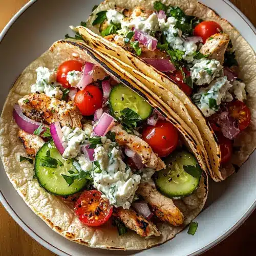 Mediterranean Chicken Tacos