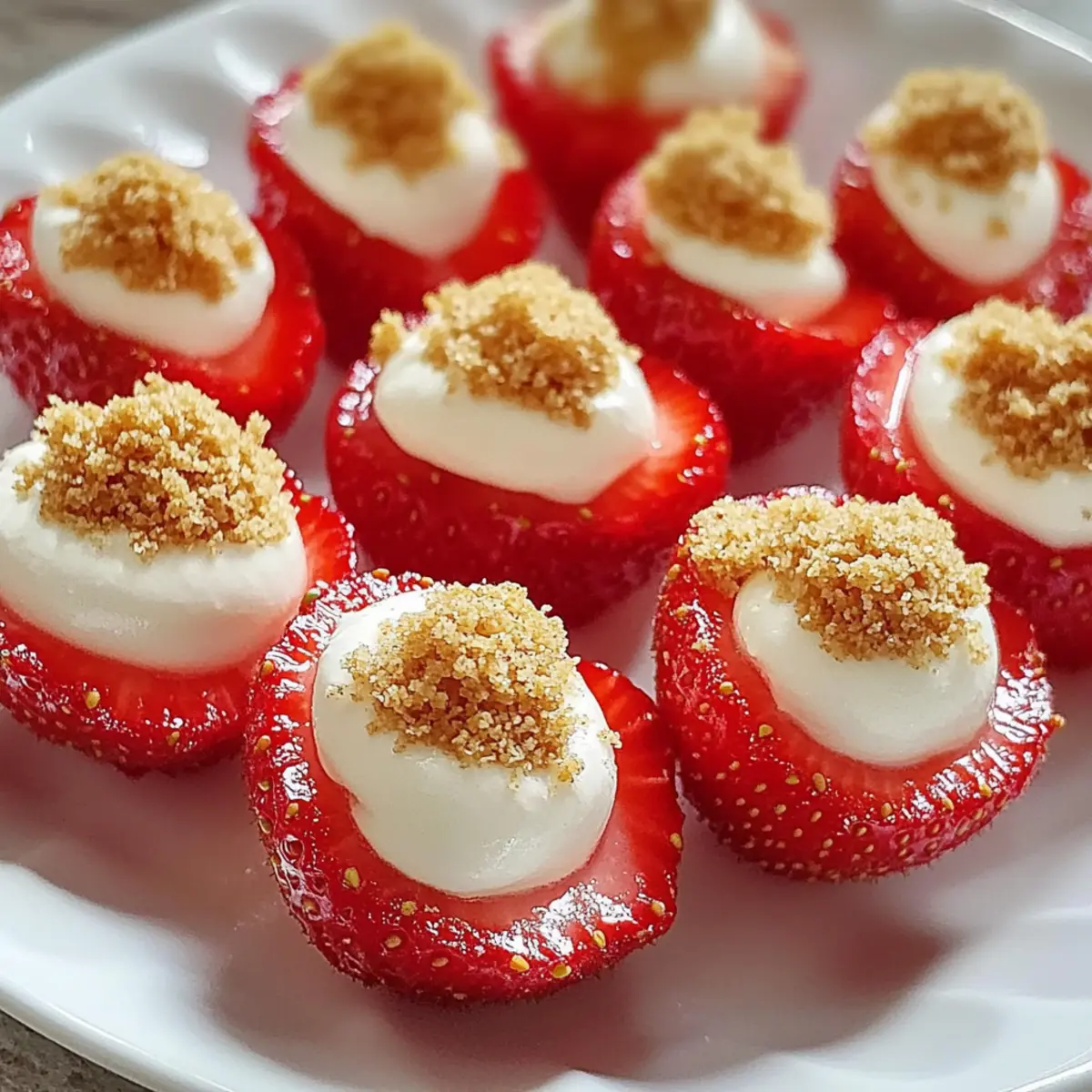 Sweetheart Cheesecake Deviled Strawberries