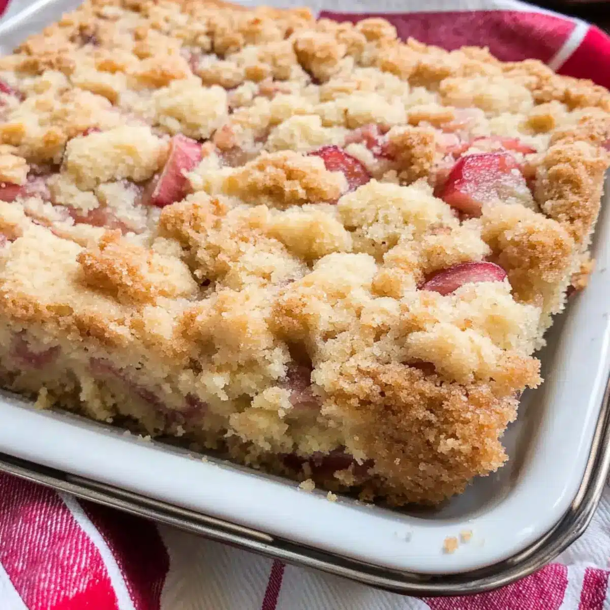Sour Cream Rhubarb Cake