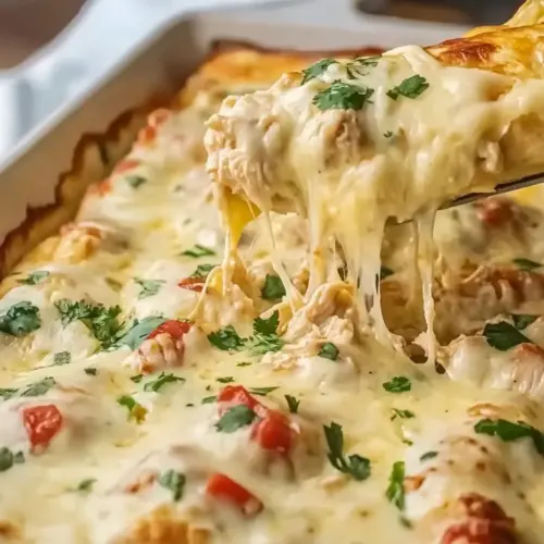 White Queso Chicken Enchiladas