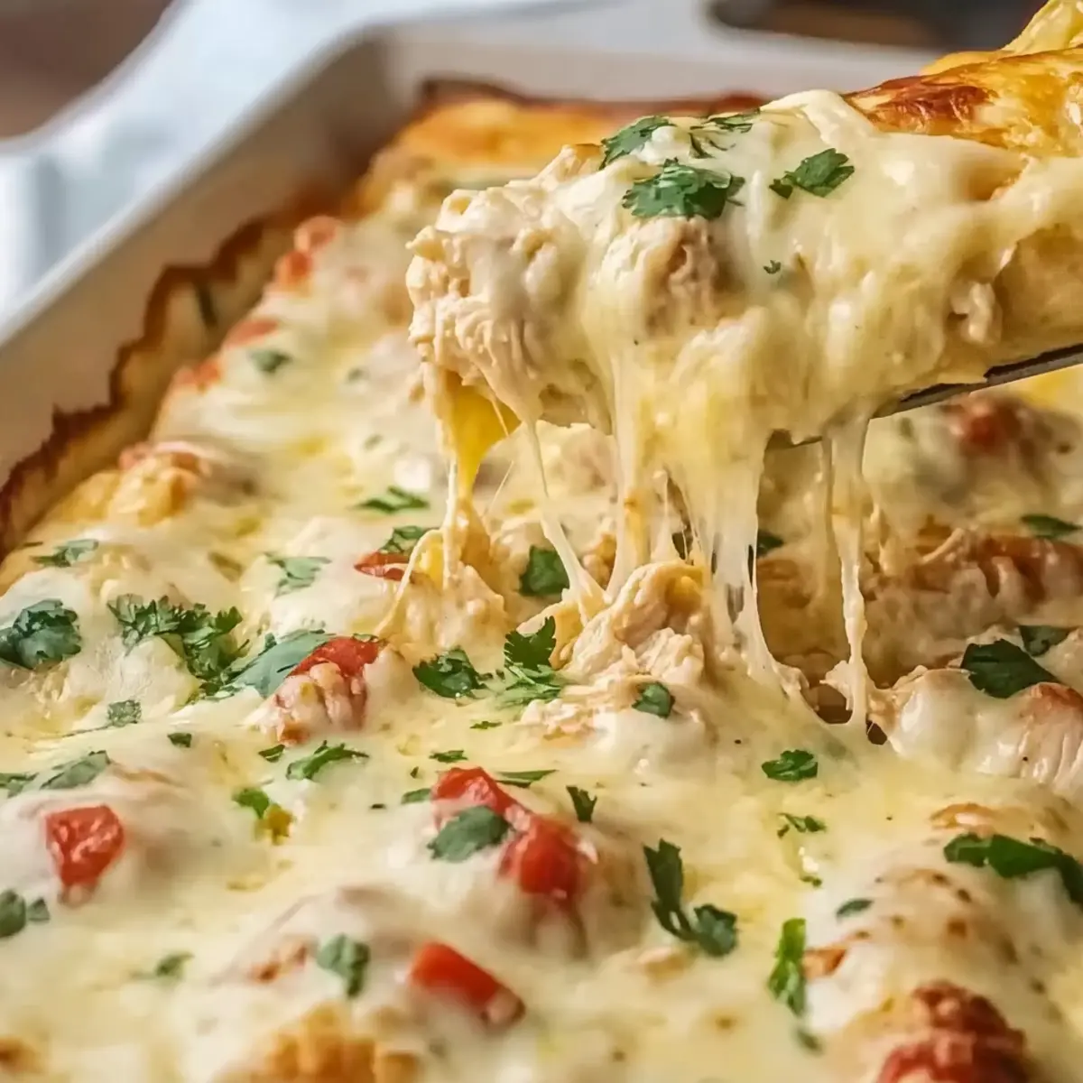 White Queso Chicken Enchiladas