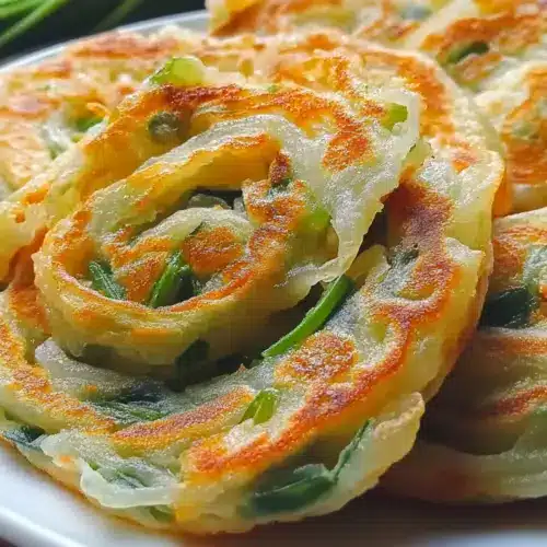 Crispy Rice Paper Scallion Pancakes