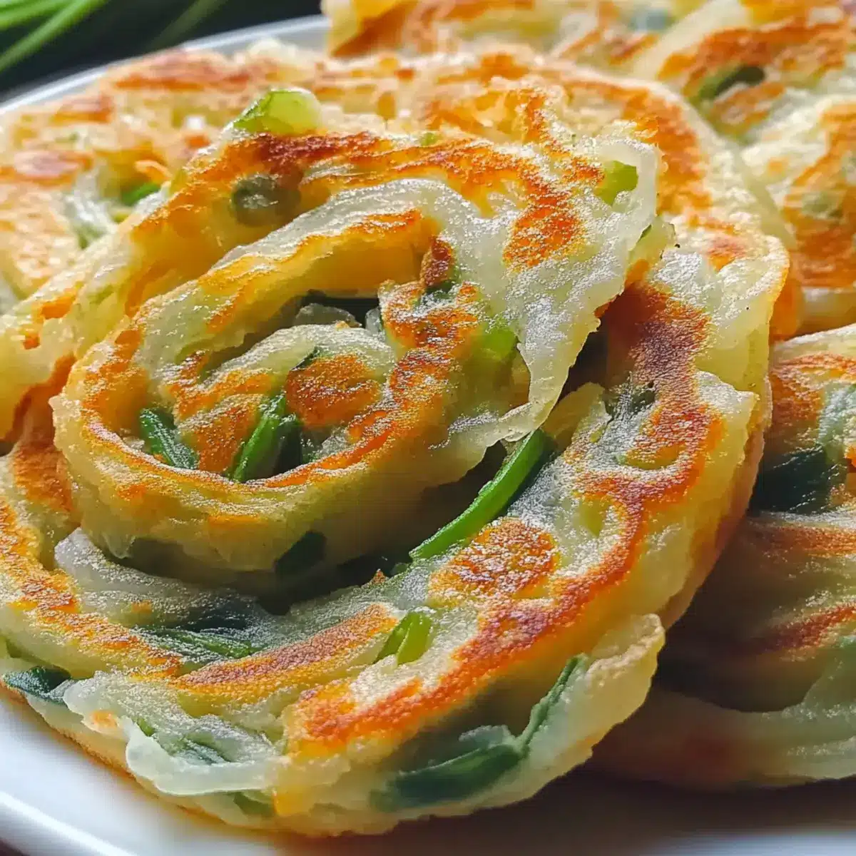 Crispy Rice Paper Scallion Pancakes
