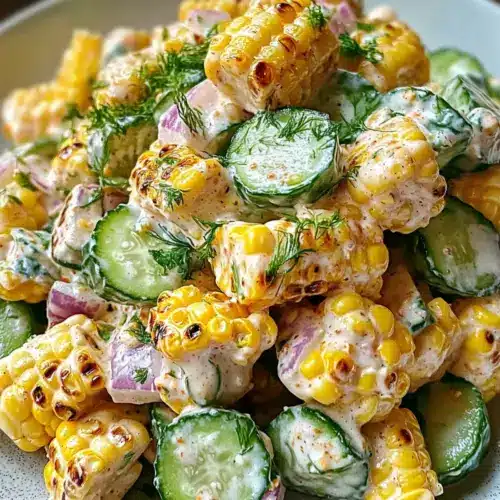 Street Corn Creamy Cucumber Salad