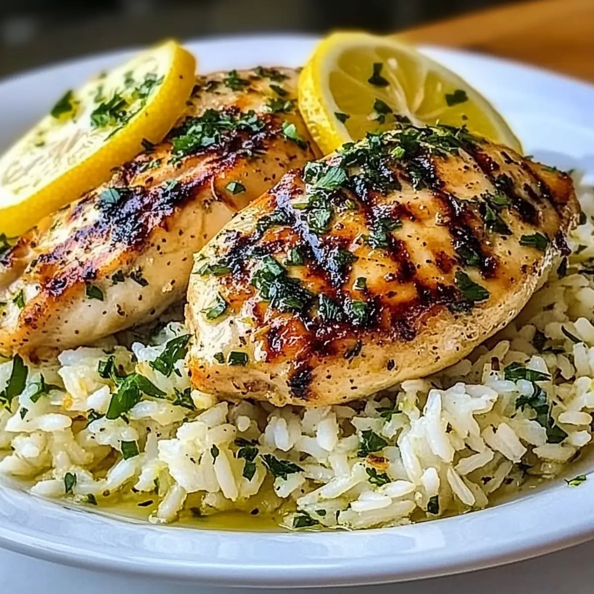 Greek Chicken and Lemon Rice